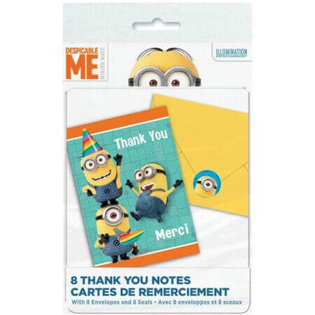 Despicable Me Thank You Cards - SKU:64711 - UPC:011179647118 - Party Expo