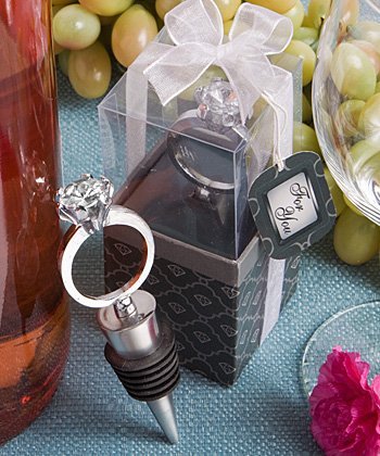 Diamond Ring Wine Bottle Stopper - SKU:1941 - UPC:638054019411 - Party Expo