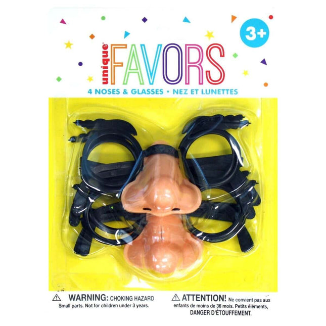 Favor-Noses And Glasses (4 Pack) - SKU:84779 - UPC:011179847792 - Party Expo