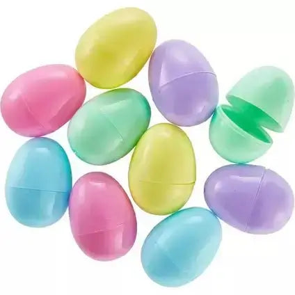 Fillable Plastic Eggs Pastel 10 count - SKU: - UPC:073954900030 - Party Expo