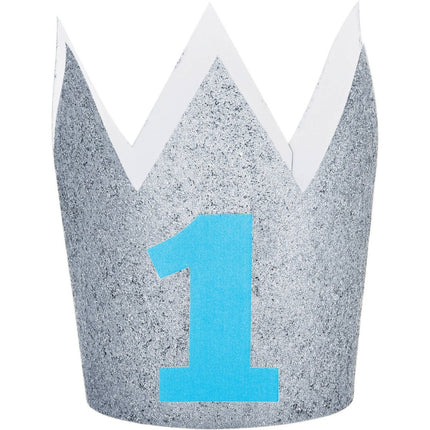 First Birthday Crown - Blue - SKU:324511 - UPC:039938416065 - Party Expo