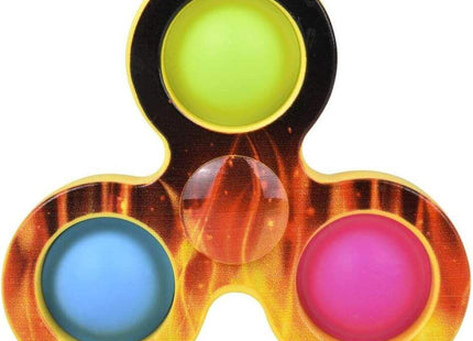 Flame Bubble Popper Spinner (1ct) - SKU:TYBPSFL - UPC:097138936950 - Party Expo