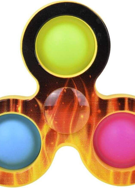 Flame Bubble Popper Spinner (1ct) - SKU:TYBPSFL - UPC:097138936950 - Party Expo