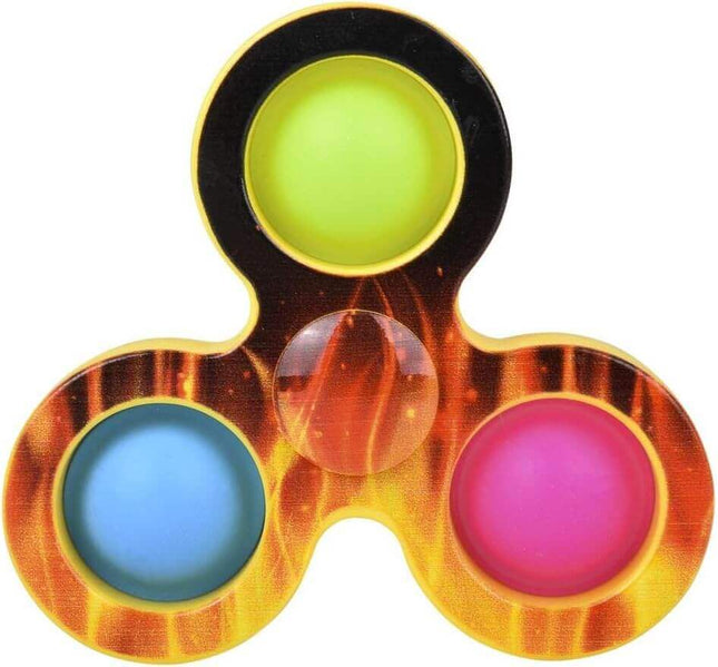 Flame Bubble Popper Spinner (1ct) - SKU:TYBPSFL - UPC:097138936950 - Party Expo