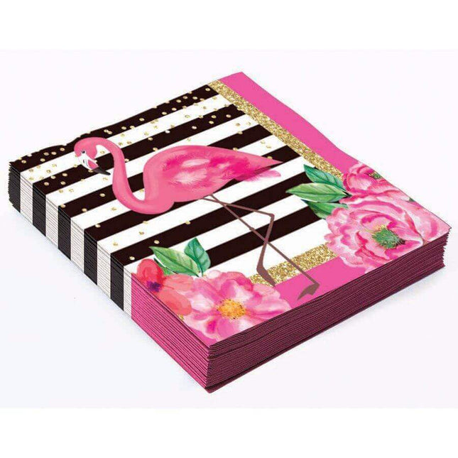 Flamingo Beverage Napkins (16ct) - SKU:85348 - UPC:721773853487 - Party Expo