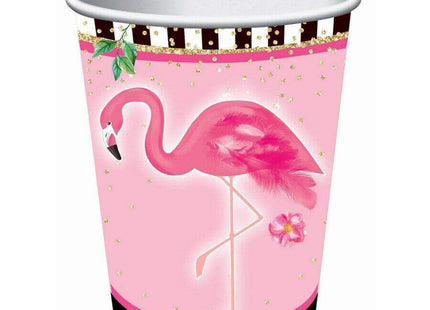 Flamingo Cups 9oz. - 8 pieces - SKU:85350 - UPC:721773853500 - Party Expo