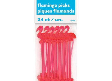 Flamingo Picks (24ct) - SKU:19208 - UPC:011179192083 - Party Expo