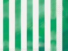 Foil Green Striped Paper Lunch Napkins - SKU:51632 - UPC:011179516322 - Party Expo