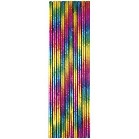Foil Rainbow Paper Straw - SKU:73913 - UPC:011179739134 - Party Expo
