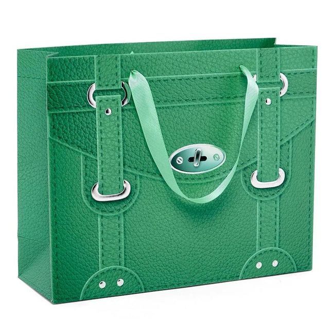 Forest Green Faux Leather Hand Bag - SKU: - UPC:220301695013 - Party Expo