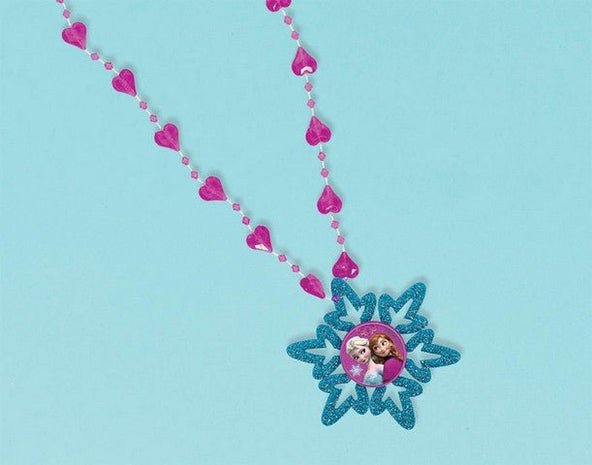Frozen - Snowflake Beaded Necklace - SKU:395370 - UPC:013051533588 - Party Expo