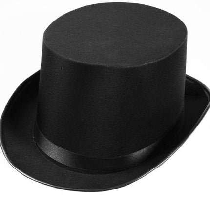 Gentleman Deluxe Satin Top Hat - SKU:63835 - UPC:721773638350 - Party Expo