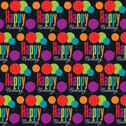 Gift Wrap Roll Birthday Cheer - SKU:45798 - UPC:011179457984 - Party Expo