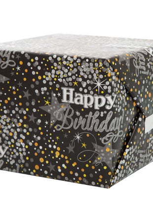 Gift Wrap Roll Glittering Birthday - SKU:58279 - UPC:011179582792 - Party Expo