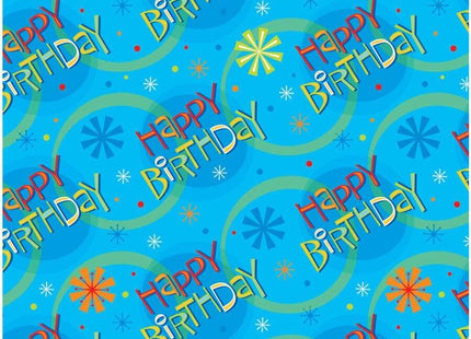 Gift Wrap Roll Stellar Birthday - SKU:43212 - UPC:011179432127 - Party Expo