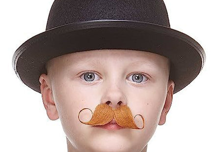Ginger Colored Detective Mustache - SKU:S008-LB - UPC:4772036003718 - Party Expo