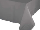 Glamour Gray Paper Tablecloth with Plastic Lining - SKU:339655 - UPC:039938615680 - Party Expo