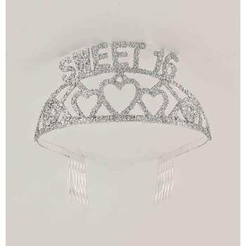 Glitter Birthday Tiara - Sweet 16 - SKU:67428 - UPC:721773674280 - Party Expo