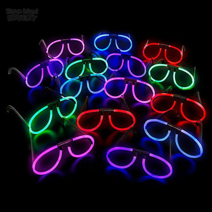 Glow Eye Glasses - Blue (1ct) - SKU:GN-GLA50 - UPC:097138806956 - Party Expo