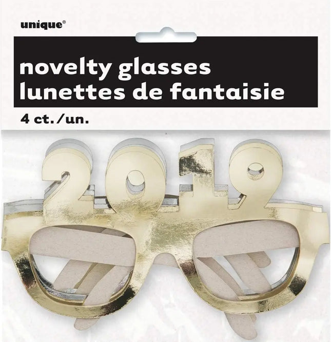 Gold "2019" Party Glasses (4ct) Party Expo  