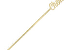 Gold Cheers' Drinking Stirrers - SKU:460394 - UPC:013051748739 - Party Expo