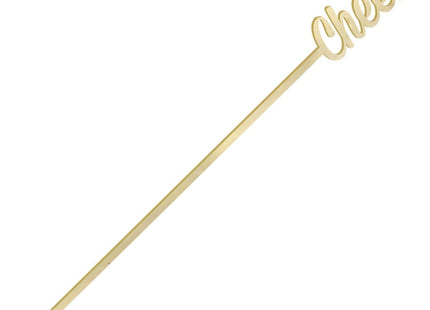 Gold Cheers' Drinking Stirrers - SKU:460394 - UPC:013051748739 - Party Expo