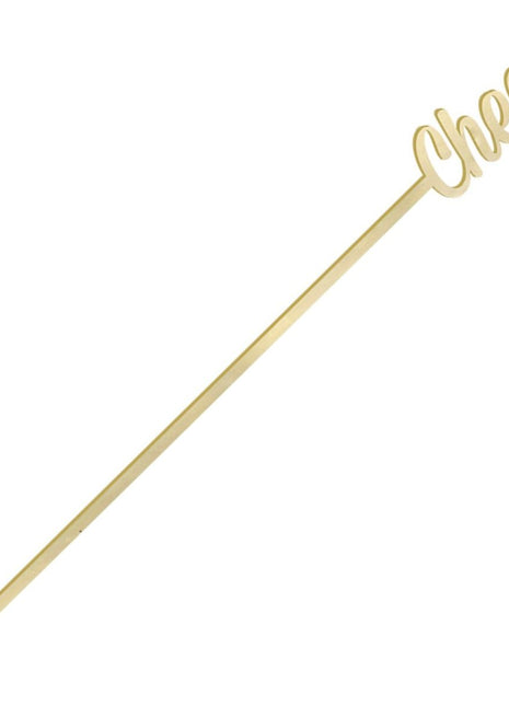 Gold Cheers' Drinking Stirrers - SKU:460394 - UPC:013051748739 - Party Expo