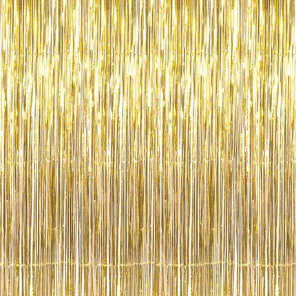 Gold Foil Fringe Curtain - SKU:74-01057 - UPC:097138769268 - Party Expo