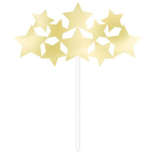 Gold Foil Stars Cake Topper - SKU:72417 - UPC:011179724178 - Party Expo