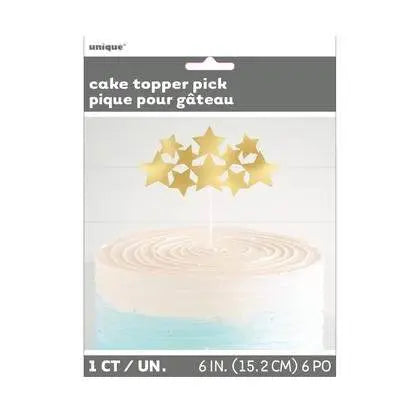 Gold Foil Stars Cake Topper - Party Expo
