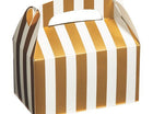 Gold Foil Striped Treat Boxes (6ct) - SKU:3L-13829276 - UPC:192073481746 - Party Expo
