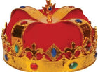 Gold & Red Royal Jewel Encrusted King Crown - SKU:PA-0130 - UPC:099996020406 - Party Expo
