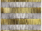 Gold & Silver Foil Fringe Garland Photo Backdrop Kit (5ct) - SKU:28185 - UPC:011179281855 - Party Expo