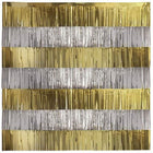 Gold & Silver Foil Fringe Garland Photo Backdrop Kit (5ct) - SKU:28185 - UPC:011179281855 - Party Expo