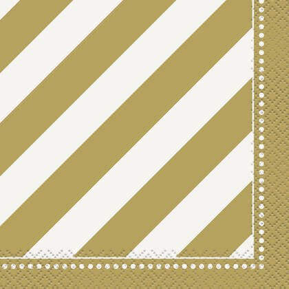 Golden Birthday Beverage Napkins - SKU:49581 - UPC:011179495818 - Party Expo