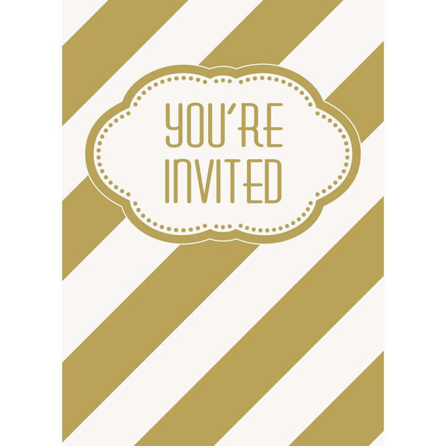 Golden Birthday Invite - SKU:49594 - UPC:011179495948 - Party Expo