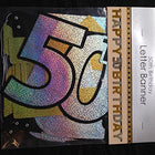 Happy 50th Birthday Letter Banner - SKU:120206 - UPC:013051588557 - Party Expo