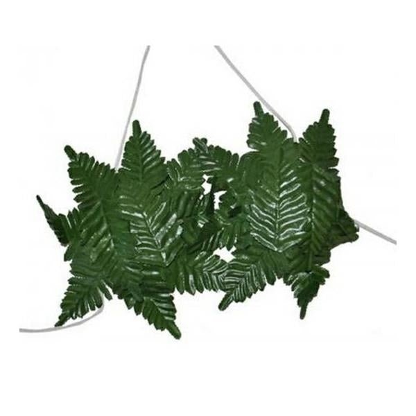 Hawaiian Bra with Green Tropical Leaves - SKU:260410 - UPC:8712364604108 - Party Expo