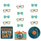 Hipster Birthday Hanging Cutouts - SKU: - UPC:039938718862 - Party Expo