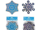 Holographic Hanging Snowflake Decorations (1ct) - SKU:XO3198 - UPC:677916863373 - Party Expo