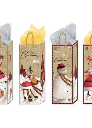 Horizontal Large Holiday Tales on Matte Gift Bag (1ct) - SKU:CM678HLD - UPC:677916839835 - Party Expo