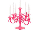 Hot Pink Candelabra Cake Topper with Birthday Candles - SKU:89754 - UPC:011179897544 - Party Expo