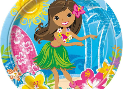 Hula Beach Party - 9" Dinner Plates (8ct) - SKU:48255 - UPC:011179482559 - Party Expo