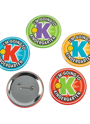 "I'm Going To Kindergarten" Buttons (1ct) - SKU: - UPC:886102774762 - Party Expo