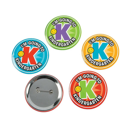 "I'm Going To Kindergarten" Buttons (1ct) - SKU: - UPC:886102774762 - Party Expo