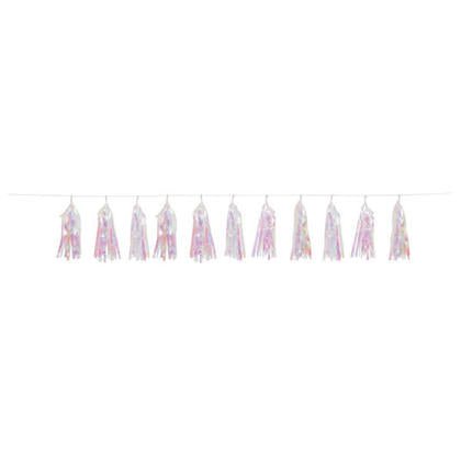 Iridescent Foil Tassel Garland - SKU:72497 - UPC:011179724970 - Party Expo