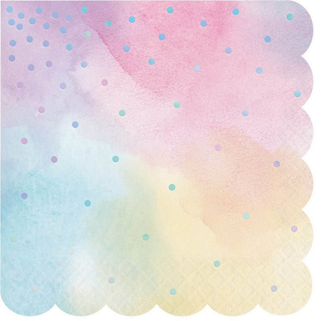 Iridescent Shape Lunch Napkins (16ct) - SKU:336698 - UPC:039938567828 - Party Expo