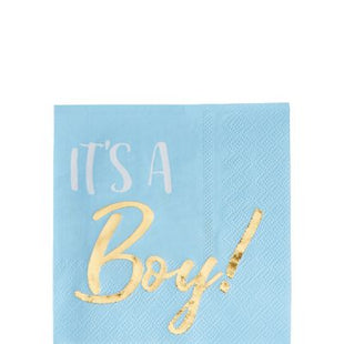 "It's A Boy" Beverage Napkins (16ct) - SKU: - UPC:192937027196 - Party Expo