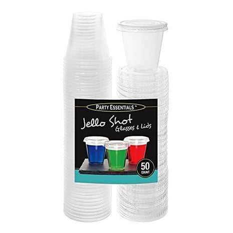 Jello Shot Glasses with Lids - SKU:N502346 - UPC:098382623061 - Party Expo