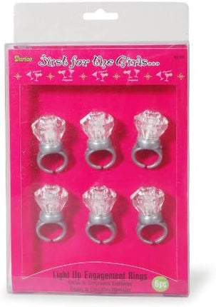 Just for the Girls - Light Up Engagement Rings (6ct) - SKU:VL2769 - UPC:082676689819 - Party Expo